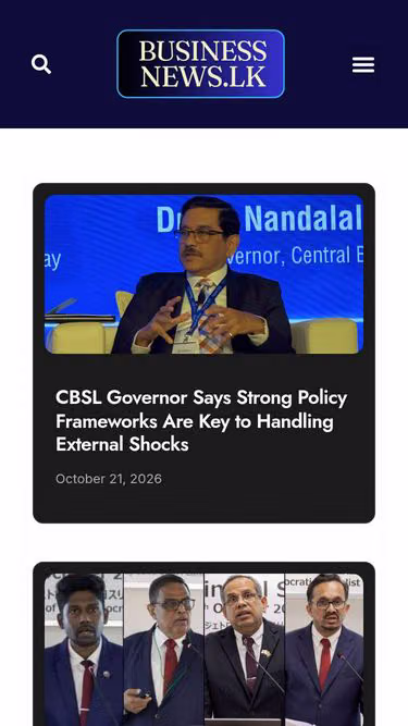 Screenshot of businessnews.lk