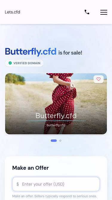 Screenshot of butterfly.cfd