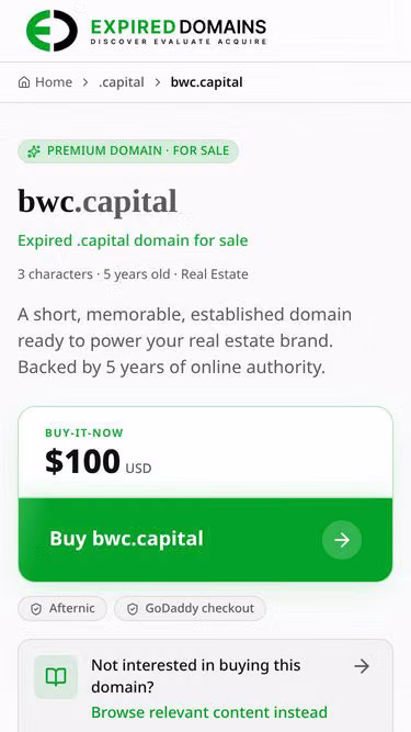 Screenshot of bwc.capital