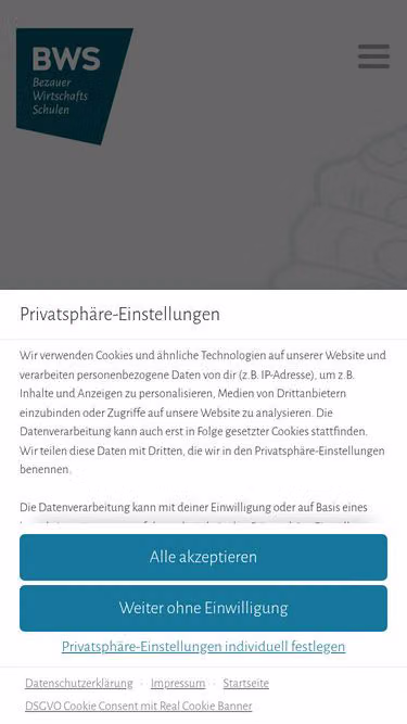 Screenshot of bws.ac.at
