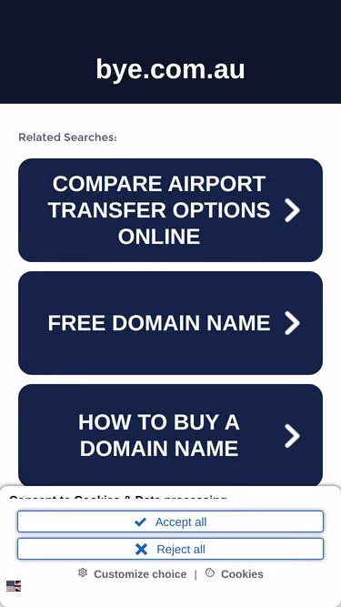 Screenshot of bye.com.au