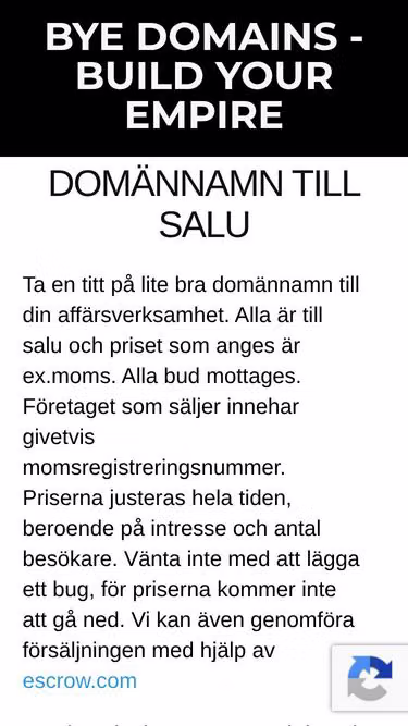 Screenshot of bye.se