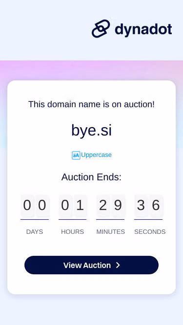 Screenshot of bye.si