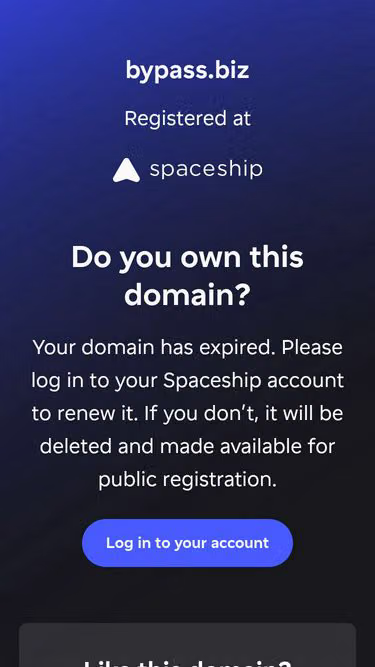 Screenshot of bypass.biz