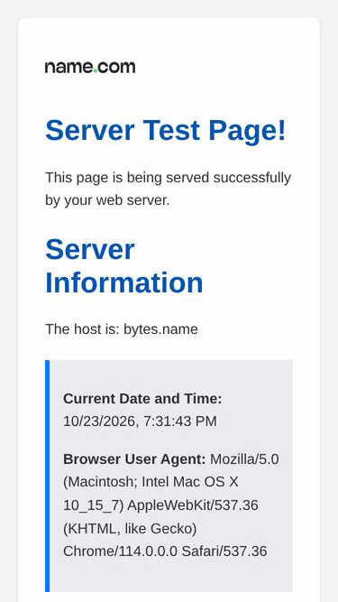 Screenshot of bytes.name