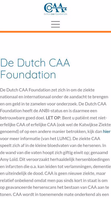 Screenshot of caa.foundation