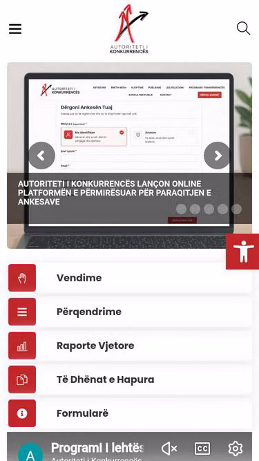 Screenshot of caa.gov.al