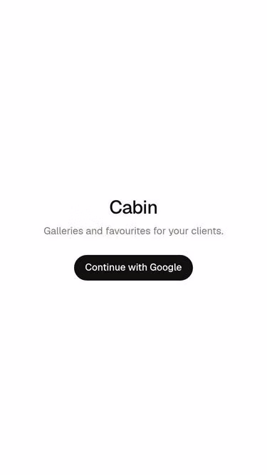 Screenshot of cabin.gallery