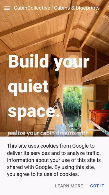 Screenshot of cabin.land