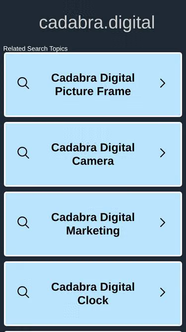 Screenshot of cadabra.digital
