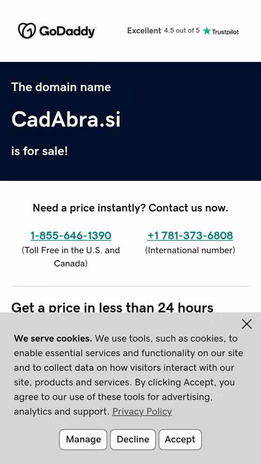 Screenshot of cadabra.si