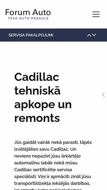 Screenshot of cadillac.lv