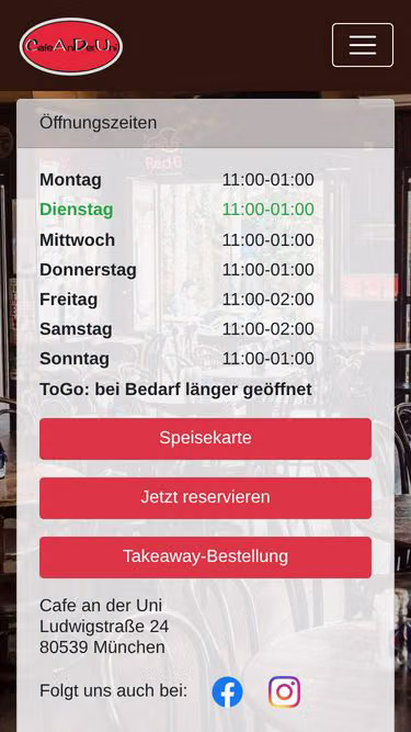Screenshot of cadu.de