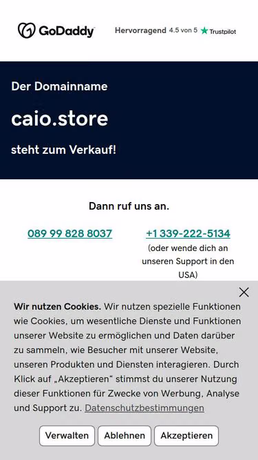 Screenshot of caio.store
