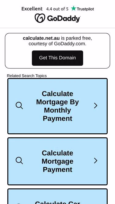 Screenshot of calculate.net.au