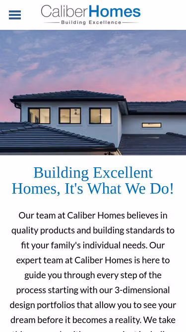 Screenshot of caliber.homes