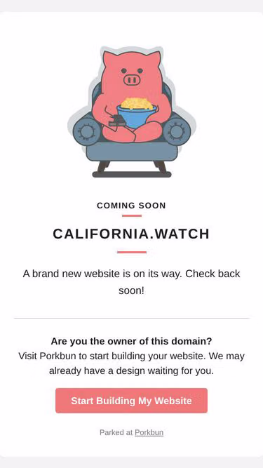 Screenshot of california.watch