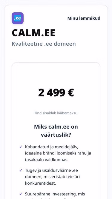 Screenshot of calm.ee