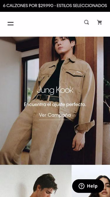 Screenshot of calvinklein.cl