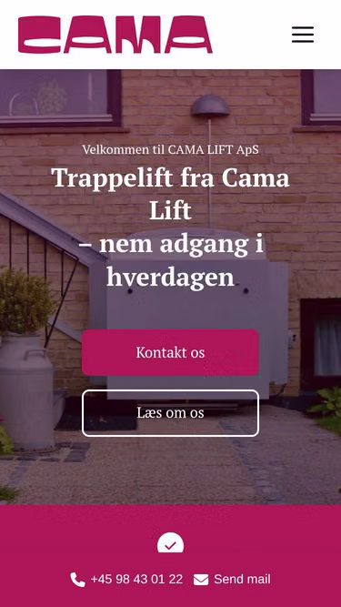 Screenshot of cama.dk