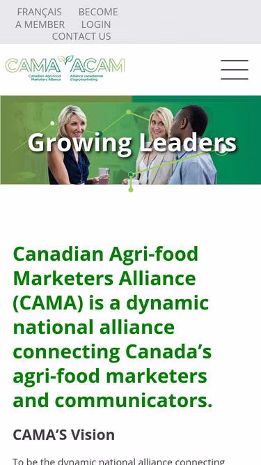 Screenshot of cama.org