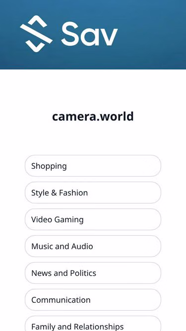 Screenshot of camera.world