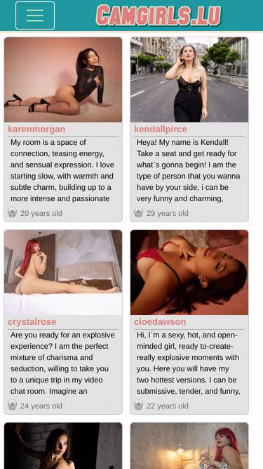 Screenshot of camgirls.lu