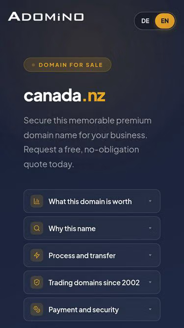 Screenshot of canada.nz