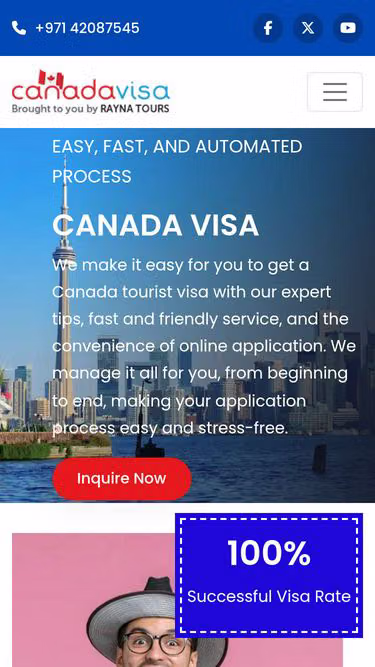 Screenshot of canadavisa.ae