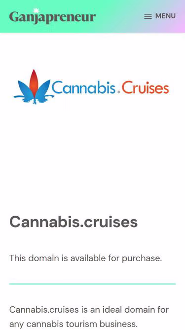 Screenshot of cannabis.cruises
