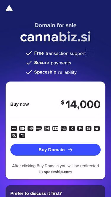 Screenshot of cannabiz.si