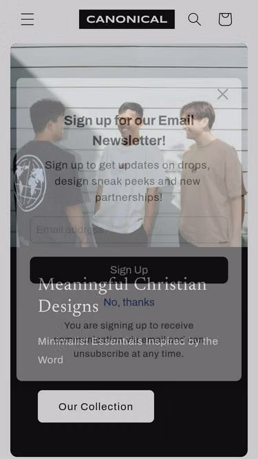 Screenshot of canonical.store