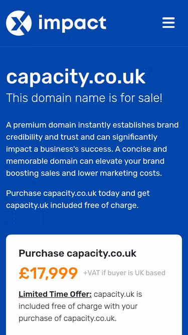 Screenshot of capacity.uk
