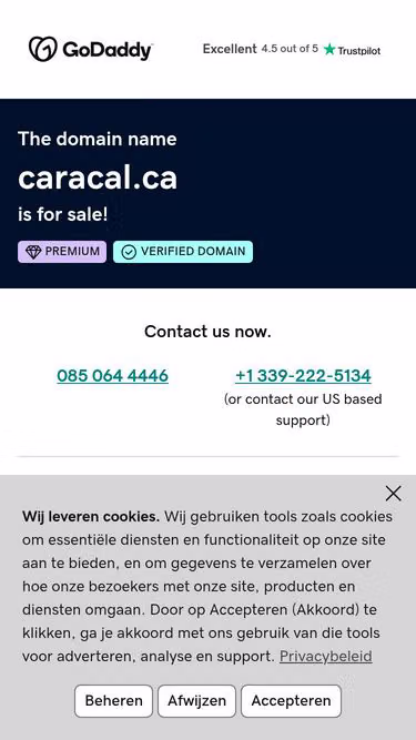 Screenshot of caracal.ca