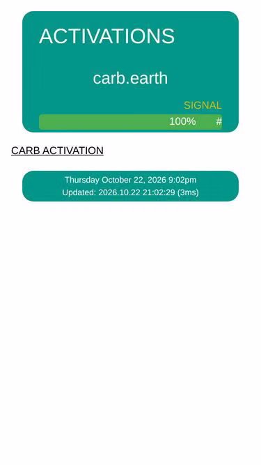 Screenshot of carb.earth
