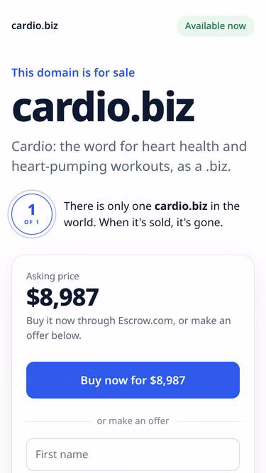 Screenshot of cardio.biz