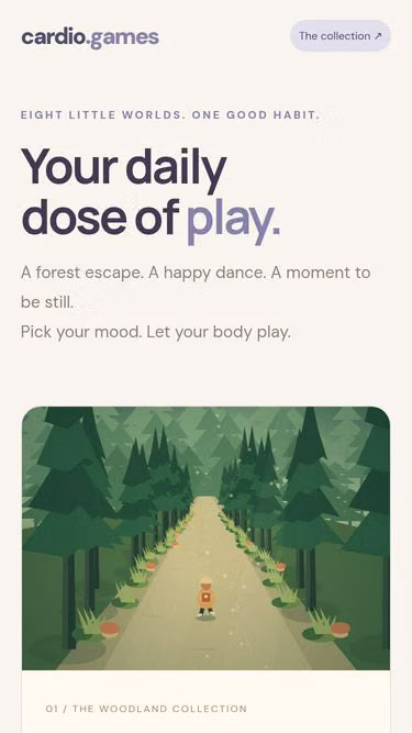 Screenshot of cardio.games