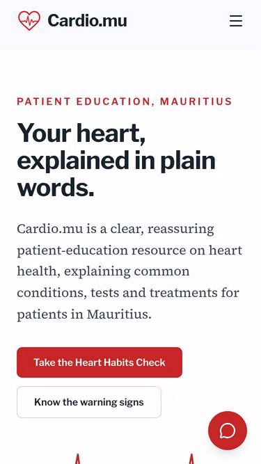 Screenshot of cardio.mu