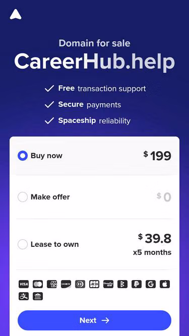 Screenshot of careerhub.help