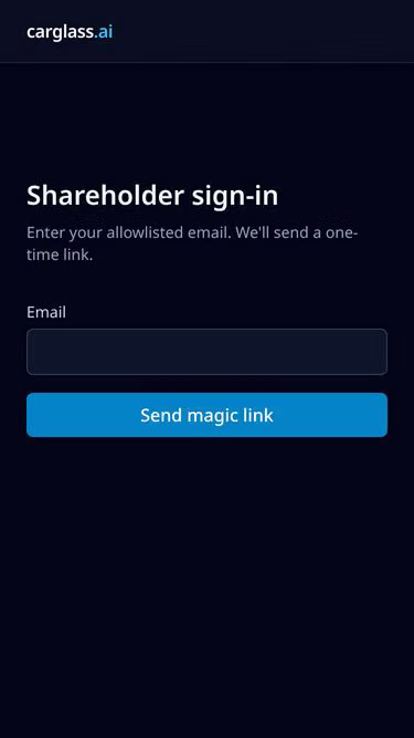 Screenshot of carglass.ai