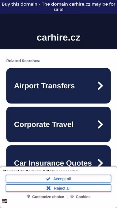 Screenshot of carhire.cz