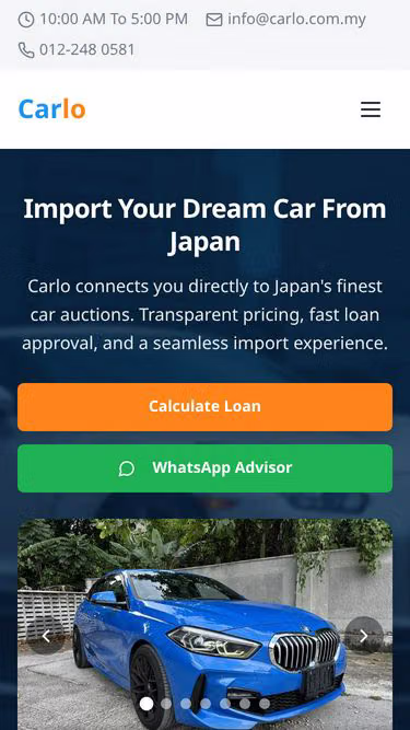 Screenshot of carlo.com.my