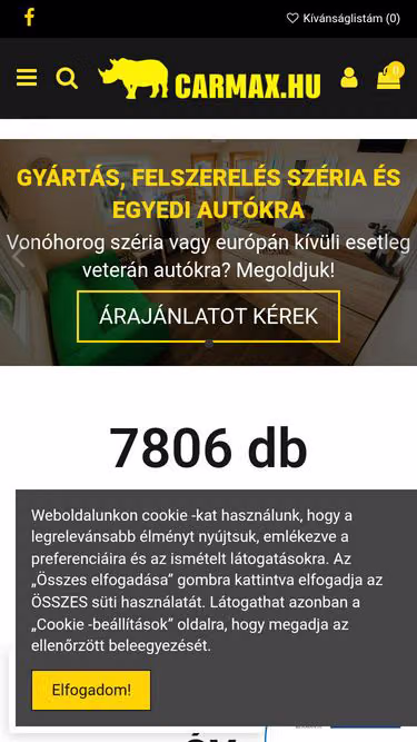 Screenshot of carmax.hu