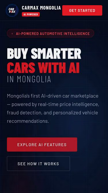 Screenshot of carmax.mn