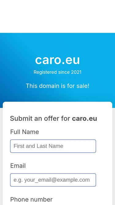 Screenshot of caro.eu