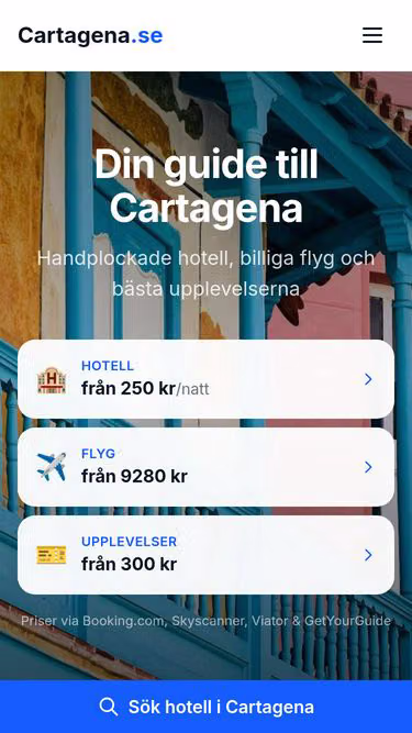 Screenshot of cartagena.se