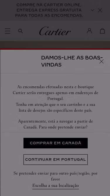 Screenshot of cartier.pt