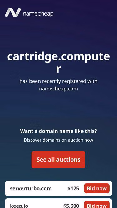 Screenshot of cartridge.computer