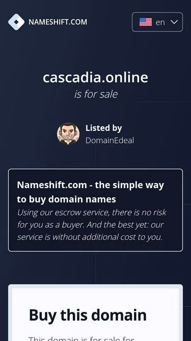 Screenshot of cascadia.online