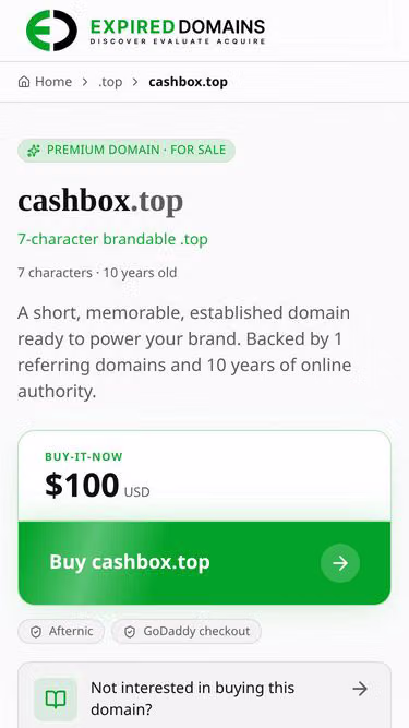 Screenshot of cashbox.top